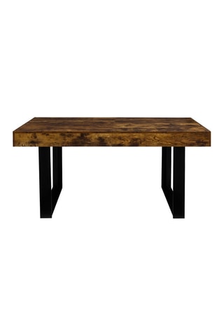 Table extensible Brixton - Imitation bois vieilli et noir