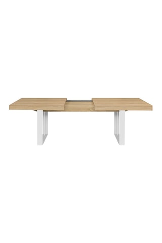 Table extensible Brixton - Imitation bois et blanc