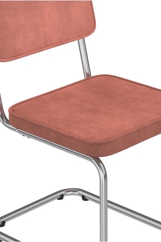 4 chaises Naya - 44 x 79 x 52 cm - Revêtement en velours