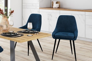 2 chaises Olivia - 47,5 x 79 x 54 cm - Revêtement en velours