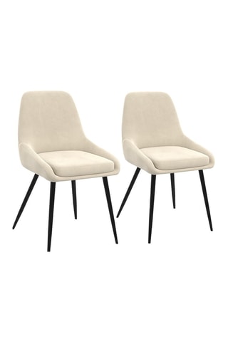 2 chaises Olivia - 47,5 x 79 x 54 cm - Revêtement en velours