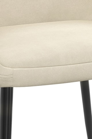 2 chaises Dory - 54 x 52 x 77 cm - Revêtement en velours