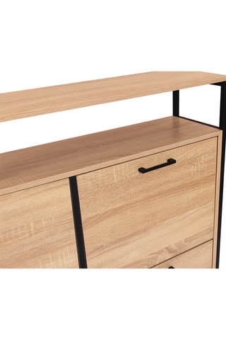 Meuble à chaussures 4 abattants Alan - 100 x 97 x 23 cm