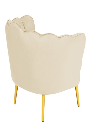 Fauteuil Arielle - Crème - Velours