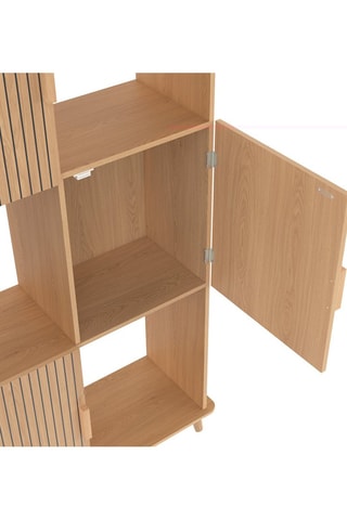 Etagère Faustine 3 portes - 80 x 30 x 143 cm 