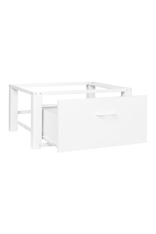 Socle pour machine à laver blanc 1 tiroir - Blanc