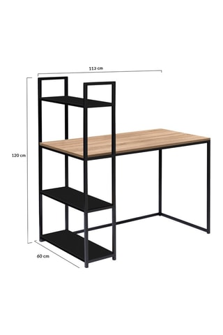 Bureau bibliothèque Manhattan - 113 x 120 x 64 cm