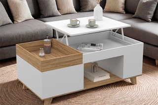 Table basse relevable Elina - 110 x 55 x 45 cm