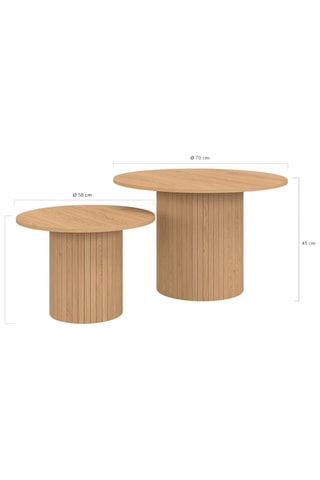 2 tables basses gigognes  Alvar - 70 x 45 x 70 cm / 50 x 35 x 50 cm