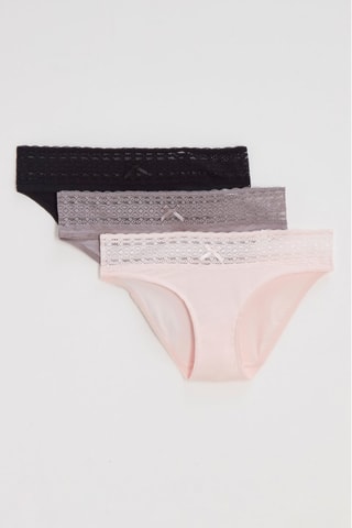 3 culottes Les Quotidiens - Noir et gris foncé