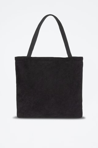 Velours Tote Bag Charli - Zwart