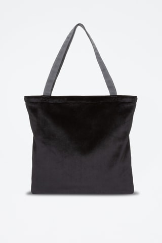 Velours Tote Bag Charli - Zwart