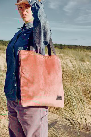 Velours Tote Bag Charli - Steenrood