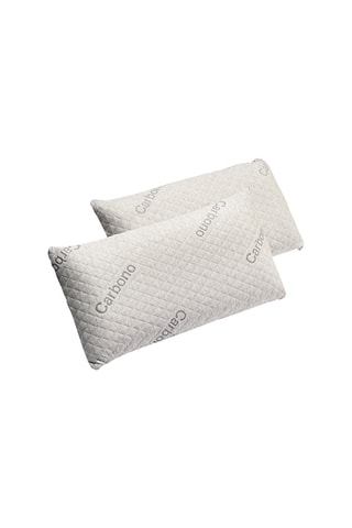 2 Memoryfoamhoofdkussens met Actieve Houtskool