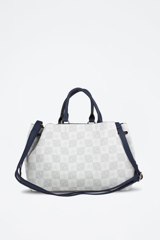 Handtas Wit en Marineblauw