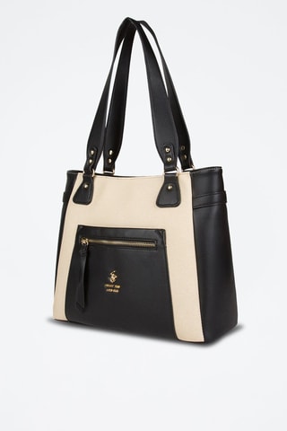 Sac porté épaule Beige et noir