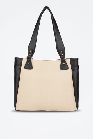 Sac porté épaule Beige et noir