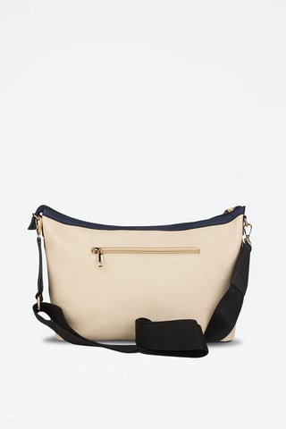 Schoudertas Beige en Marineblauw