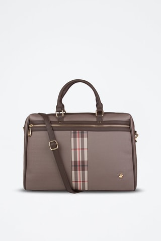 Sacoche Gris et marron foncé