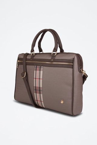 Sacoche Gris et marron foncé