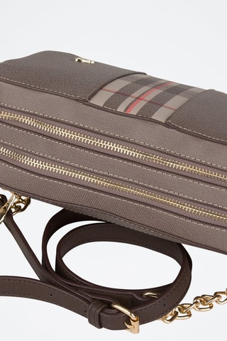 Sac bandoulière Gris et marron foncé