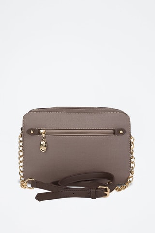 Sac bandoulière Gris et marron foncé