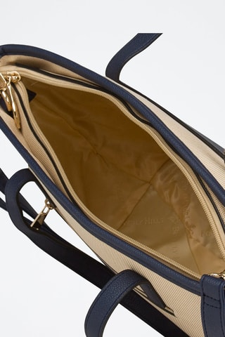 Cabas Beige et bleu marine