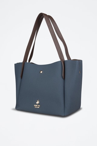 Cabas - Bleu marine et marron