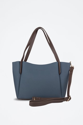 Cabas - Bleu marine et marron