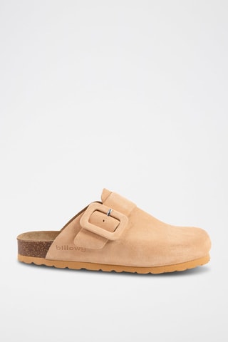 Sabots en nubuck - Saumon