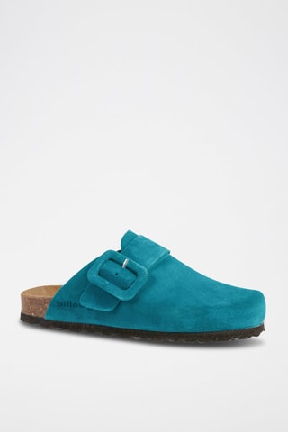 Sabots en nubuck - Bleu