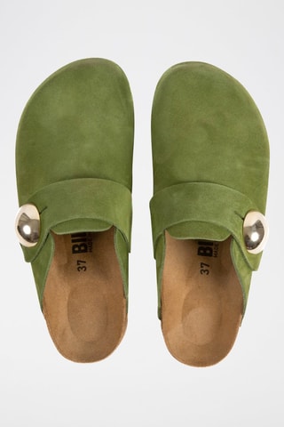 Sabots en nubuck - Vert