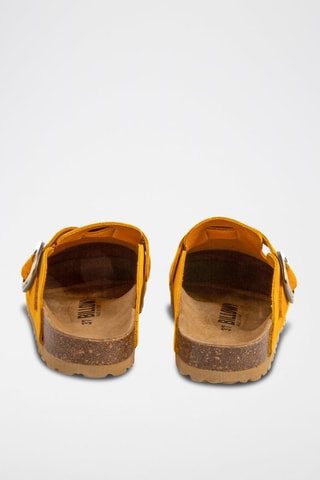 Sabots en nubuck - Jaune