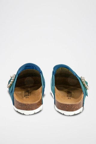 Sabots en nubuck - Bleu