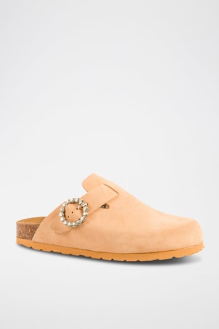 Sabots en nubuck - Saumon