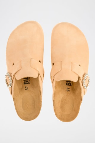 Sabots en nubuck - Saumon