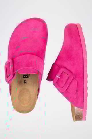 Sabots en nubuck - Fuchsia