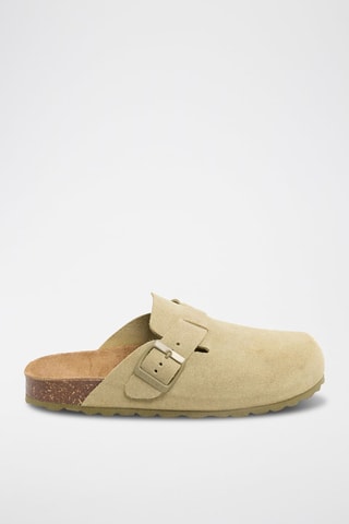 Sabots en nubuck - Kaki
