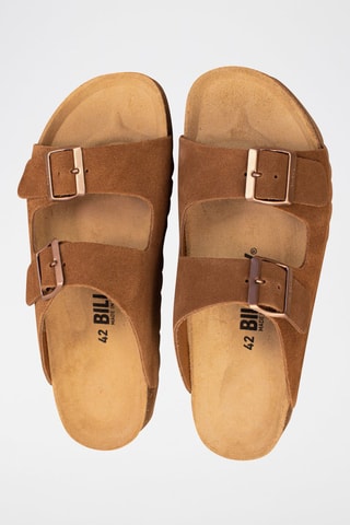 Mules en cuir Rosso - Camel