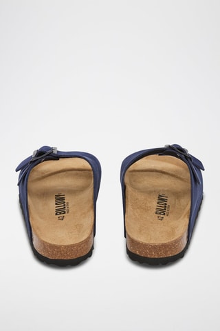 Mules en nubuck - Bleu