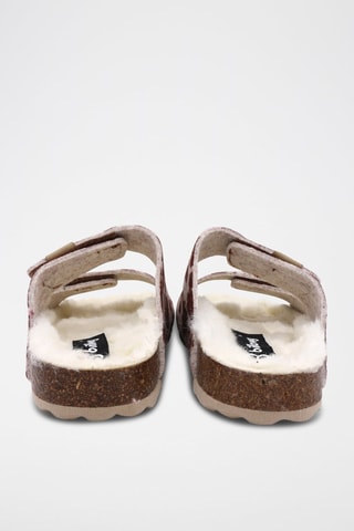 Mules - Marron et blanc