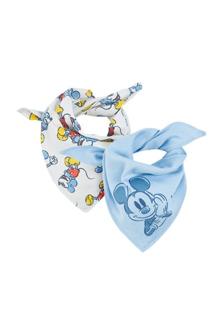 2 foulards Mickey Disney Ciel et blanc