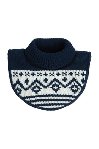 Col roulé  plastron - Bleu marine