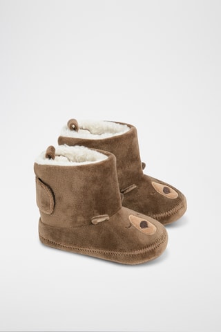 Chaussons fourrés - Marron