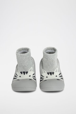 Chaussons-chaussettes - Gris