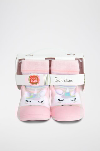 Chaussons-chaussettes - Rose