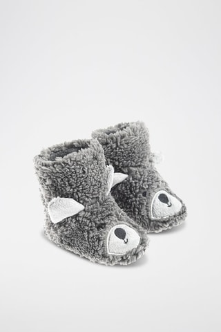 Chaussons montants fourrés Gris