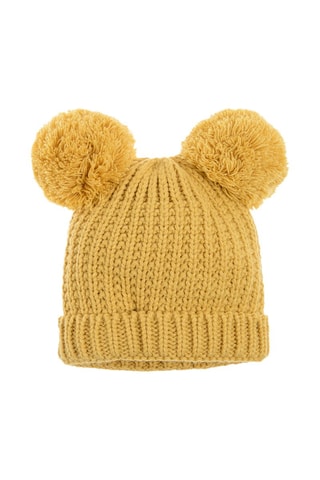 Bonnet à pompons Jaune