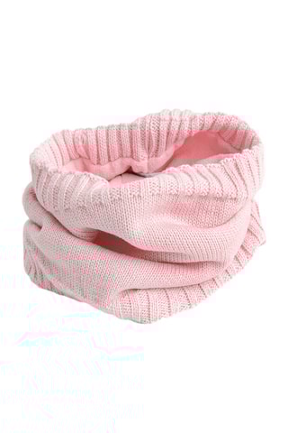 Bonnet à oreilles et snood - Rose