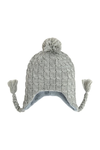 Bonnet aviateur - Gris chiné